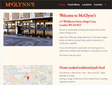 Tablet Screenshot of mcglynnsfreehouse.com